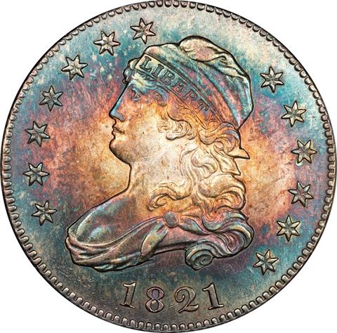 1821 CAPPED BUST 25C