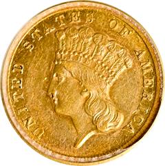 Picture of 1854-D INDIAN PRINCESS $3 58+ 