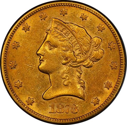 1873-CC LIBERTY HEAD $10