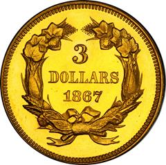 Picture of 1867 INDIAN PRINCESS $3 PR65+ Cameo