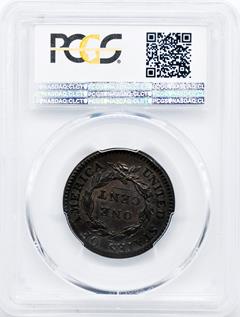 Picture of 1814 CLASSIC HEAD 1C, CROSSLET 4 MS65 Brown