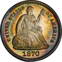 Picture of 1870 LIBERTY SEATED H10C PR68 