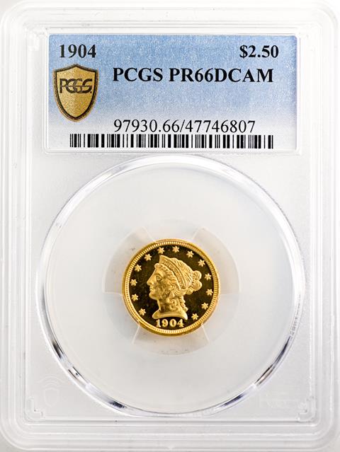 Picture of 1904 LIBERTY HEAD $2.5 PR66 Deep Cameo