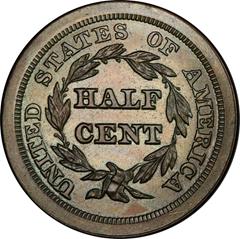 Picture of 1842 BRAIDED HAIR 1/2C, RESTRIKE PR64 Brown