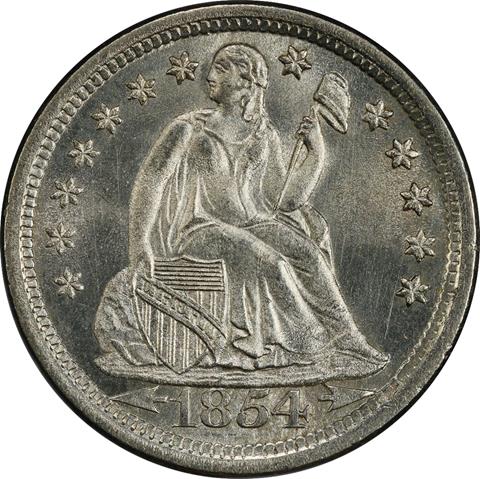 Picture of 1854-O LIBERTY SEATED 10C, ARROWS MS66+ 