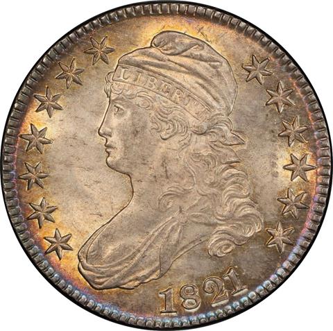 Picture of 1821 CAPPED BUST 50C MS64+  Picture of 1821 CAPPED BUST 50C MS64+