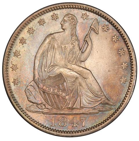 Picture of 1847-O LIBERTY SEATED 50C, NO MOTTO MS64+  Picture of 1847-O LIBERTY SEATED 50C, NO MOTTO MS64+
