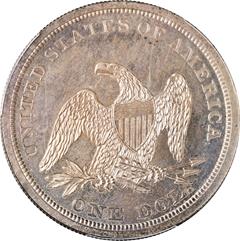 Picture of 1844 LIBERTY SEATED S$1, NO MOTTO PR65 