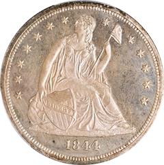 Picture of 1844 LIBERTY SEATED S$1, NO MOTTO PR65 