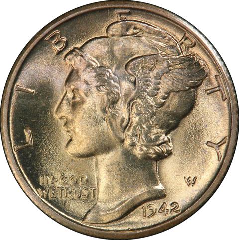 1942/1-D MERCURY 10C