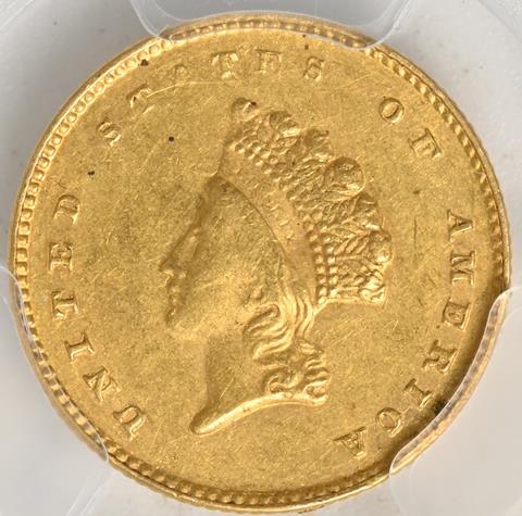 Picture of 1855-D GOLD G$1, TYPE 2 AU55  Picture of 1855-D GOLD G$1, TYPE 2 AU55