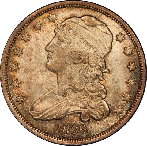 1836 CAPPED BUST 25C