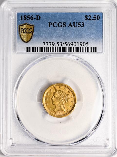 Picture of 1856-D LIBERTY HEAD $2.5 AU53 