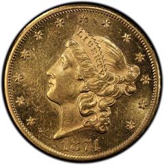 Picture of 1874-CC LIBERTY HEAD $20 MS61 