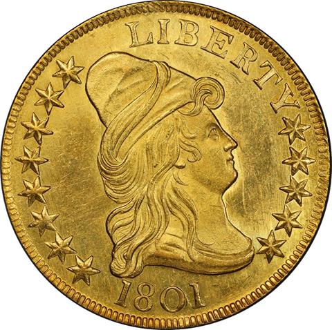 Picture of 1801 DRAPED BUST $10 MS63  Picture of 1801 DRAPED BUST $10 MS63