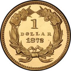 Picture of 1872 GOLD G$1, TYPE 3 PR66 Deep Cameo