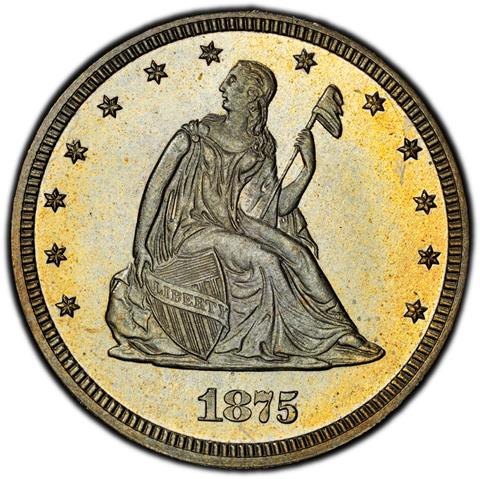 Picture of 1875 20C  J-1410 PR66  Picture of 1875 20C  J-1410 PR66