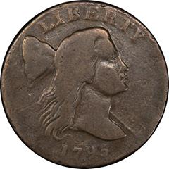 Picture of 1795 FLOWING HAIR LARGE 1C, JEFF, PLAIN EDGE VG10 Brown