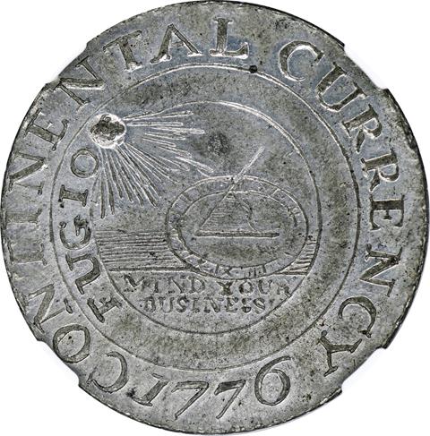 1776 CURRENCY, PEWTER $1