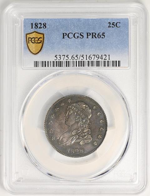 Picture of 1828 CAPPED BUST 25C PR65 