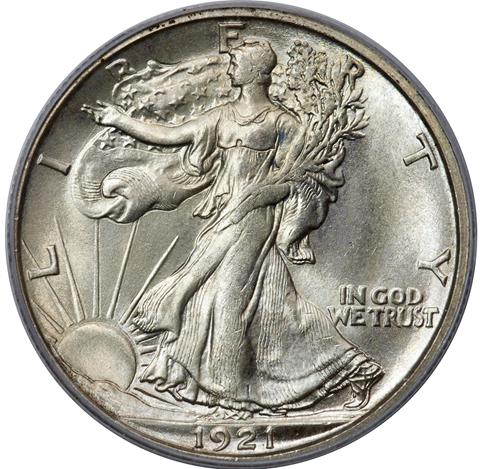 1921-S WALKING LIBERTY 50C