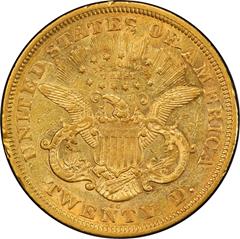 Picture of 1871-CC LIBERTY HEAD $20 AU53 
