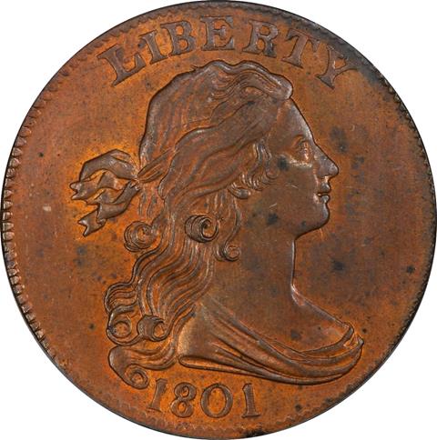 1801 DRAPED BUST 1C