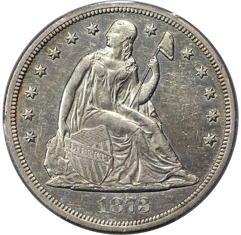 1873-CC LIBERTY SEATED S$1