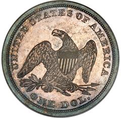 Picture of 1847 LIBERTY SEATED S$1, NO MOTTO PR64 