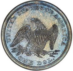 Picture of 1849 LIBERTY SEATED S$1, NO MOTTO PR65 