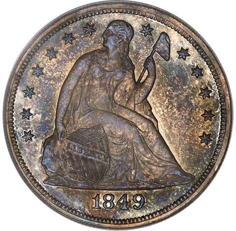 1849 LIBERTY SEATED S$1