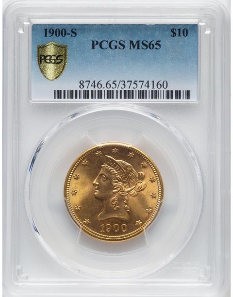 Picture of 1900-S LIBERTY HEAD $10 MS65 
