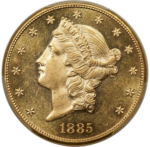 1885 LIBERTY HEAD $20