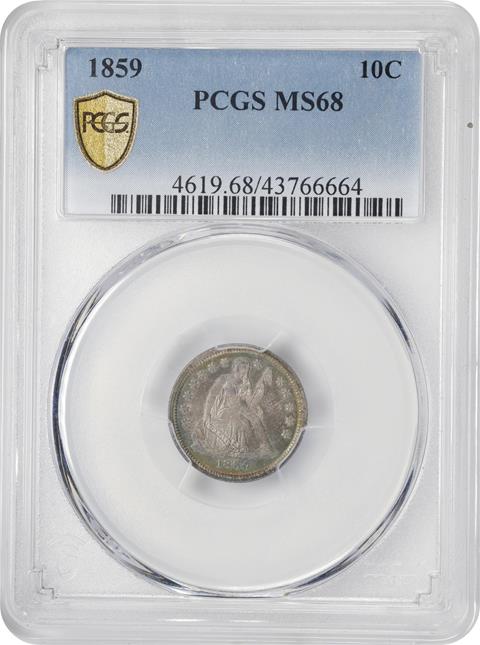 Picture of 1859 LIBERTY SEATED 10C MS68 
