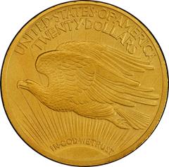 Picture of 1908 ST. GAUDENS $20, MOTTO PR67 