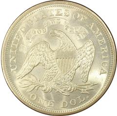 Picture of 1870 LIBERTY SEATED S$1, MOTTO MS66+ 