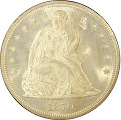 Picture of 1870 LIBERTY SEATED S$1, MOTTO MS66+ 