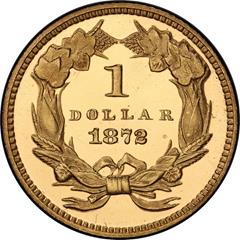 Picture of 1872 GOLD G$1, TYPE 3 PR66 Deep Cameo