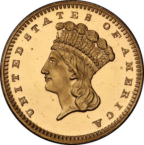 Picture of 1872 GOLD G$1, TYPE 3 PR66 Deep Cameo Picture of 1872 GOLD G$1, TYPE 3 PR66 Deep Cameo