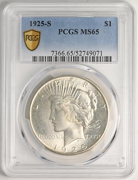 Picture of 1925-S PEACE $1 MS65 
