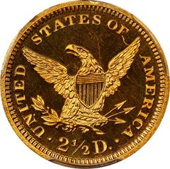 Picture of 1862 LIBERTY HEAD $2.5 PR65 Deep Cameo