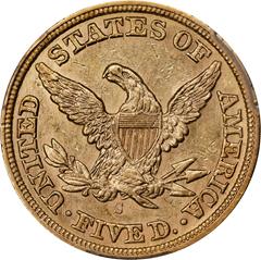 Picture of 1862-S LIBERTY $5 MS61 