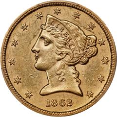 Picture of 1862-S LIBERTY $5 MS61 