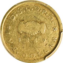 Picture of 1849 MORMON GOLD (UTAH) $5, MORMON AU40 