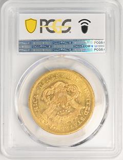 Picture of 1862 LIBERTY HEAD $20 AU55 