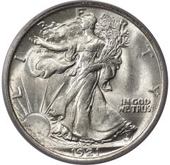 Picture of 1921 WALKING LIBERTY 50C MS65 