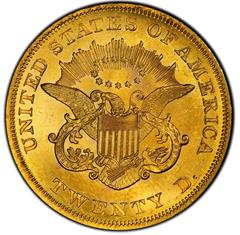 Picture of 1860 LIBERTY HEAD $20 MS63+ 