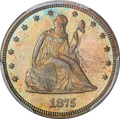 Picture of 1875 20C J-1408 PR65 Brown
