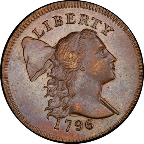 1796 FLOWING HAIR LARGE 1C