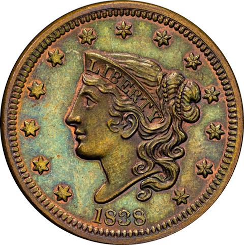 1838 CORONET HEAD 1C